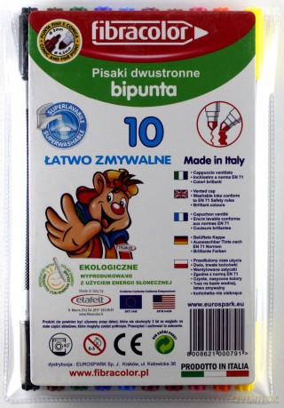 Pisaki Double Point 10 kolorów w etui