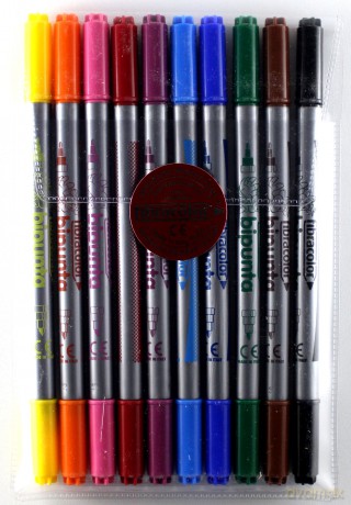 Pisaki Double Point 10 kolorów w etui