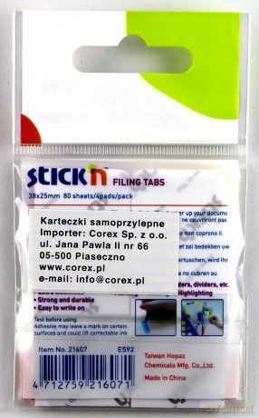 Przekładki indeksujące przezroczyste, 4 kolory