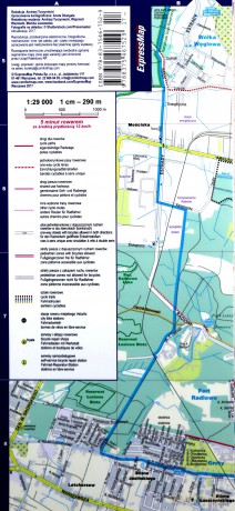 Rowerowa Warszawa 1:29 000 laminat