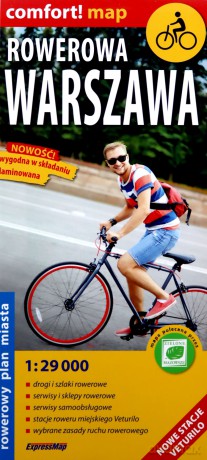 Rowerowa Warszawa 1:29 000 laminat
