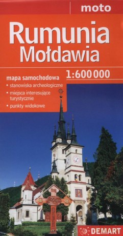 Rumunia, Mołdawia mapa samochodowa 1:600 000