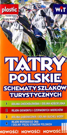 Schematy szlaków turystycznych. Tatry folia