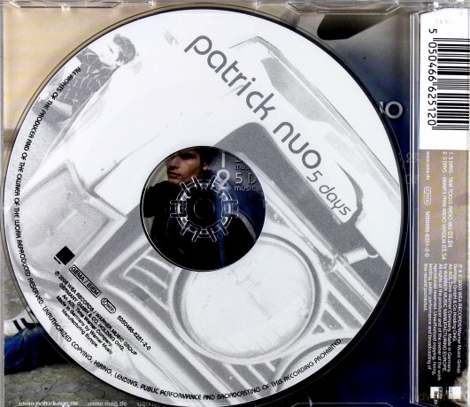 Patrick Nuo: 5 days (maxi-single) [CD]