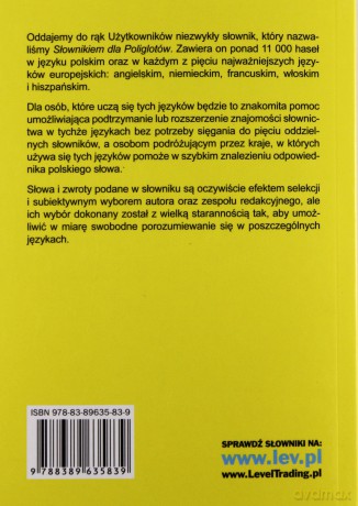 Słownik dla poliglotów polsko-angielsko-niemiecko-francusko-włosko-hiszpański [KSIĄŻKA]