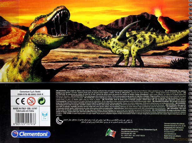 CLEMENTONI Szkicownik - Przygody Dinozaurów