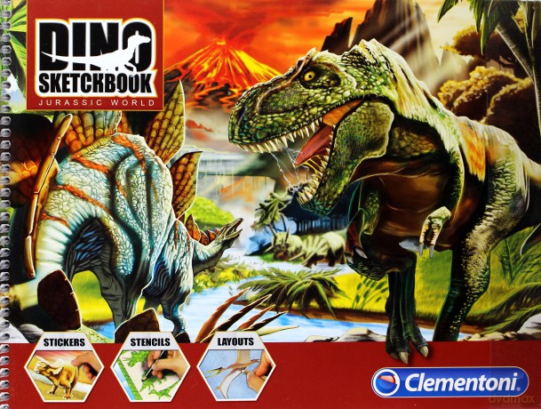 CLEMENTONI Szkicownik - Przygody Dinozaurów