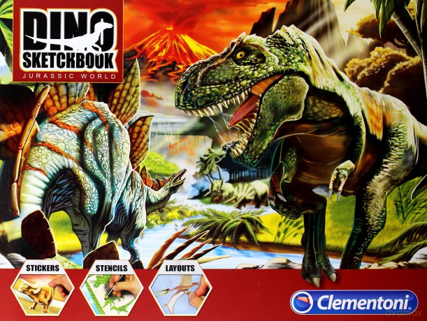 CLEMENTONI Szkicownik - Przygody Dinozaurów