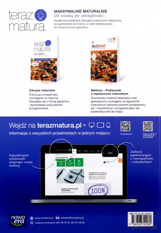 Teraz matura. Język niemiecki. Arkusze maturalne zakres podstawowy i rozszerzony [KSIĄŻKA]