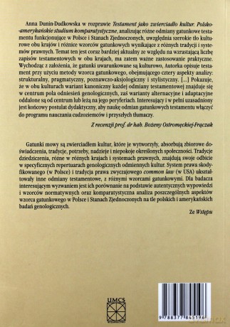 Testament jako zwierciadło kultur [KSIĄŻKA]