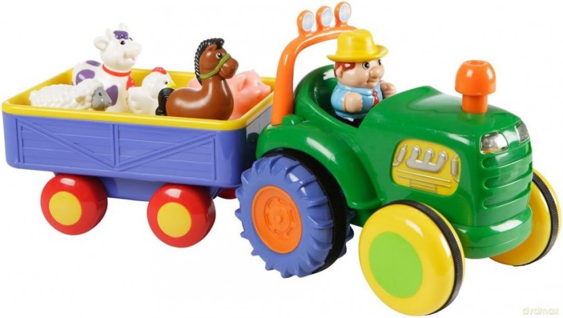 Dumel Traktor Farmer z przyczepą i zwierzątkami