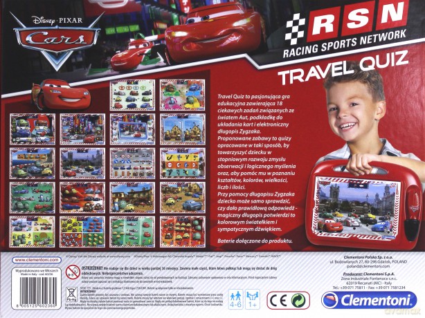 CLEMENTONI Travel Quiz. Auta [GRA]