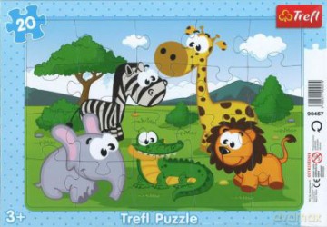 TREFL 20 el. Puzzle ramkowe Dzikie zwierzęta [PUZZLE]