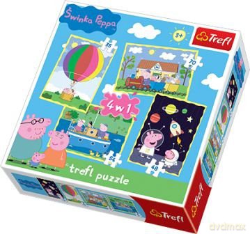 TREFL 4 w 1 Podróże Peppy [PUZZLE]