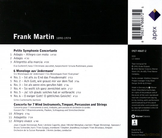 Osr/Armin Jorda: Mart: Petit Symphonie Concertan [CD]