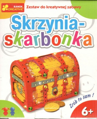 Zestaw do kreatywnej zabawy - Skrzynia-skarbonka