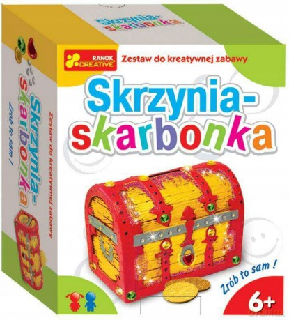Zestaw do kreatywnej zabawy - Skrzynia-skarbonka