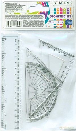 Zestaw geometryczny 4 elementy 15 cm