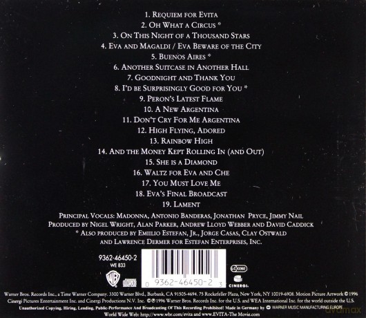 Evita soundtrack (Madonna) [CD]