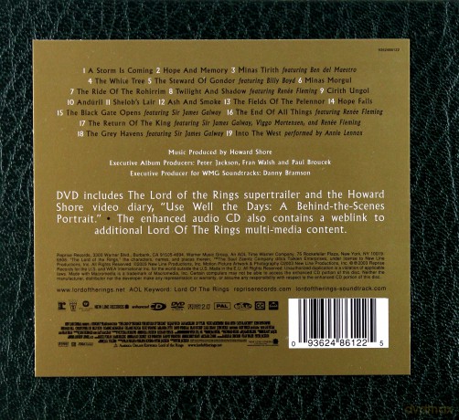The Lord Of The Rings. The Return Of The King Limited Edition soundtrack (Władca Pierścieni. Powrót Króla) [CD]+[DVD]
