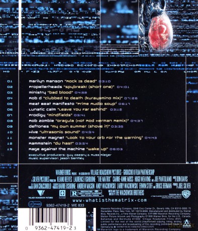 The Matrix Music from and inspired by Matrix soundtrack [CD]