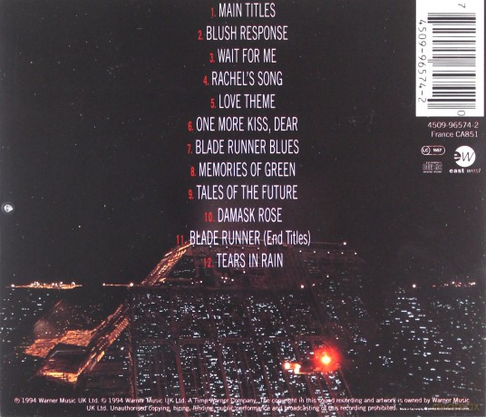 Blade Runner soundtrack (Vangelis) [CD]