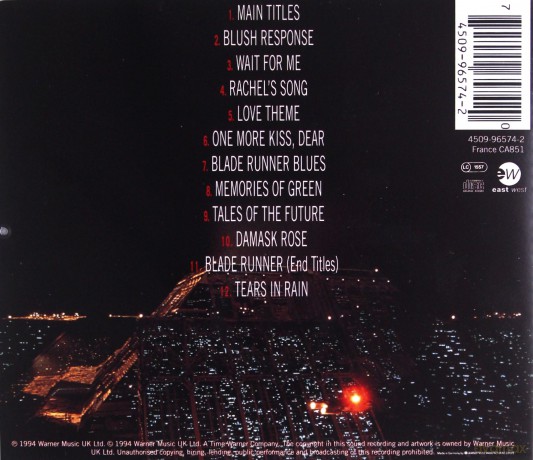 Blade Runner soundtrack (Vangelis) [CD]