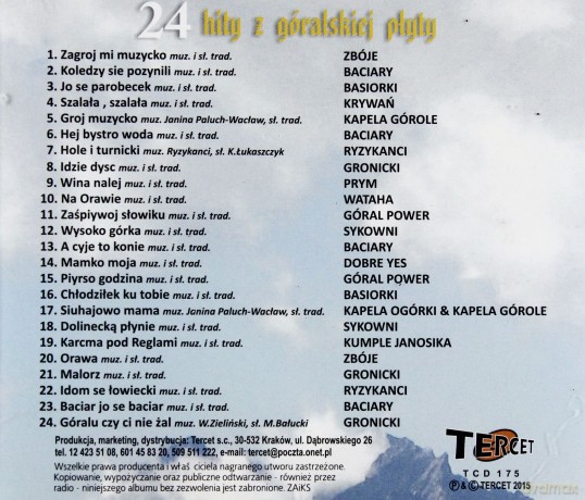 24 Hity z Góralskiej Płyty [CD] Baciary Krywań