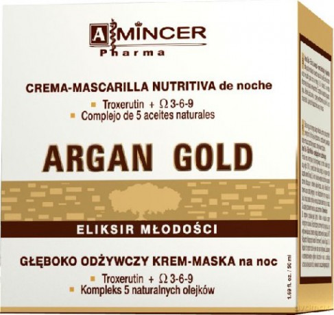 Mincer Pharma Argan Gold: Krem-maska na noc (odżywczy)