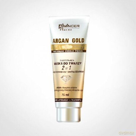 Mincer Pharma Argan Gold: Maska złuszczająca do twarzy 2w1
