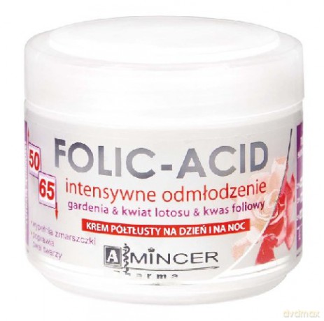 Mincer Pharma Folic Acid: Krem półtłusty na dzień i na noc z jojobą 40+, 50 ml