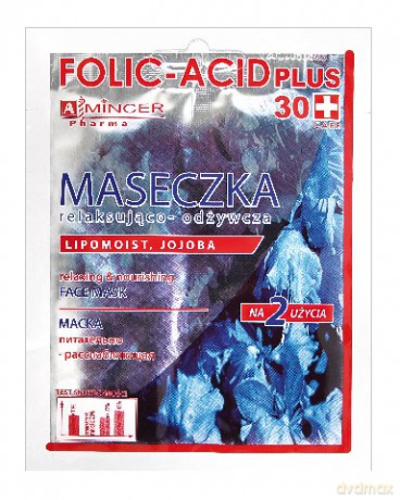 Mincer Pharma Folic-Acid Plus 30: Maseczka relaksująca odżywcza 30+