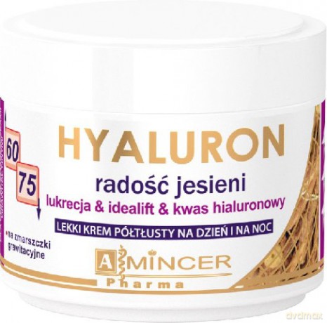 Mincer Pharma Hyaluron: Krem półtłusty na dzień i na noc z lukrecją 60-75, 50 ml
