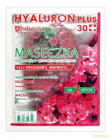 Mincer Pharma Hyaluron: Maseczka regenerująco-przeciwzmarszczkowa - Olej arganowy 30+