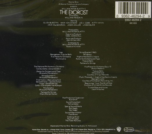 The Exorcist soundtrack (Egzorcysta) [CD]