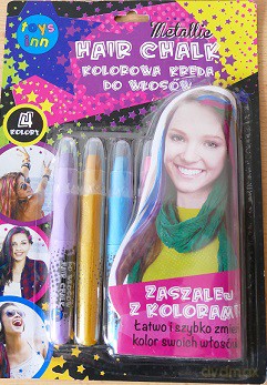 Kreda do włosów kolory metalic
