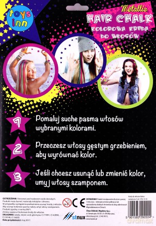 Kreda do włosów kolory metalic