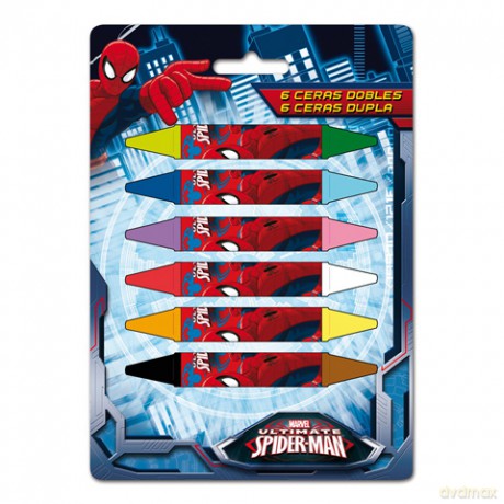 Kredki dwustronne 6 szt. Spiderman