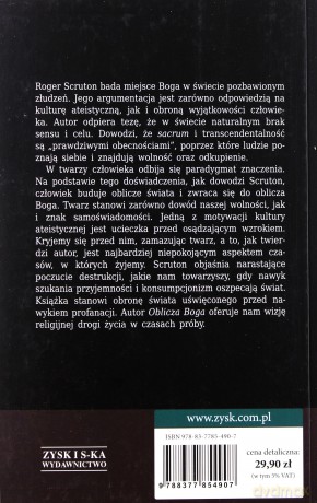 Oblicze Boga - Roger Scruton [KSIĄŻKA]