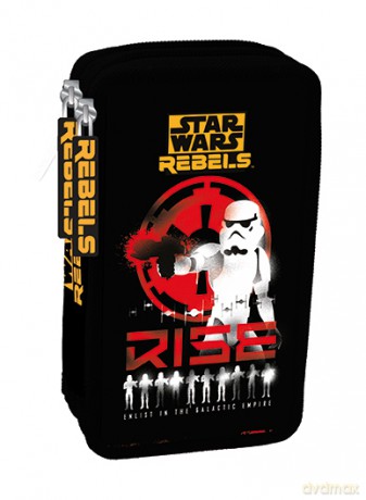 Piórnik dwukomorowy z wyposażeniem Gwiezdne Wojny Rebelianci (Star Wars)