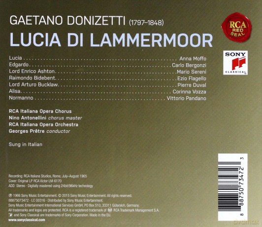 Georges Pretre: Donizetti: Lucia Di Lammermoor (Remastered) [2CD]
