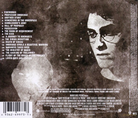 Harry Potter and The Order of The Phoenix soundtrack (Harry Potter i Zakon Feniksa) (John Williams) [CD]