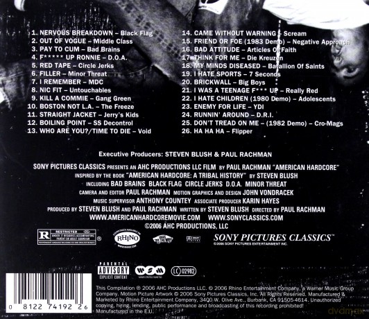 American Hardcore soundtrack (Muzyczny Hardcore) [CD]