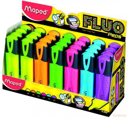 Zakreślacz fluo peps żółty