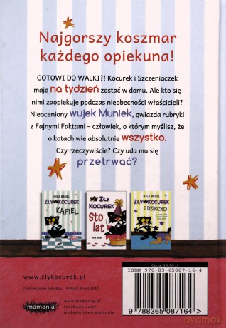 Zły kocurek kontra wujek Muniek - Nick Bruel (twarda) [KSIĄŻKA]