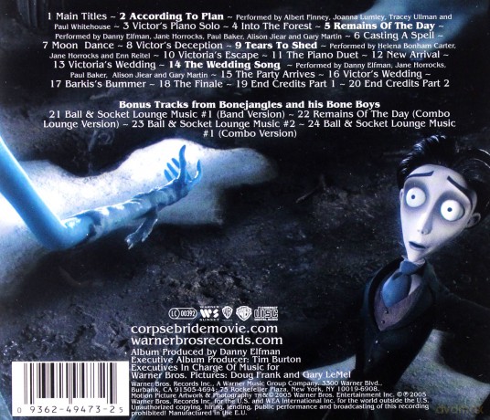 The Corpse Bride soundtrack (Gnijąca Panna Młoda) [CD]