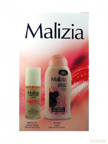 Malizia Musk Woman Zestaw (deo natural spray + żel pod prysznic)