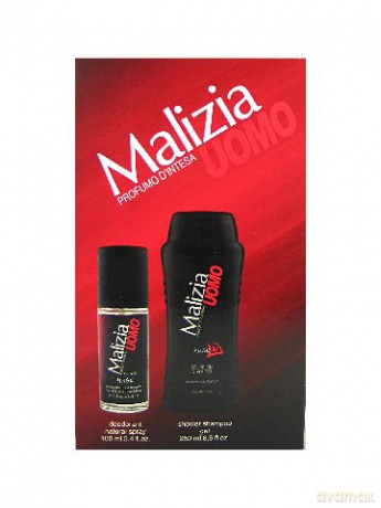 Malizia Uomo Musk: Zestaw (deo natural spray + żel pod prysznic)