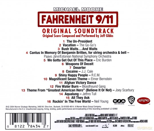 Fahrenheit 9/11 soundtrack [CD]
