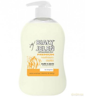 Biały Jeleń: Mydło hipoalergiczne w płynie - Owies 300 ml